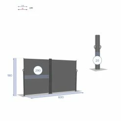 Paravent écran Double Antao Graphite Hespéride -Ledepot-bailleul Soldes Magasin paravent ecran double antao graphite hesperide 3