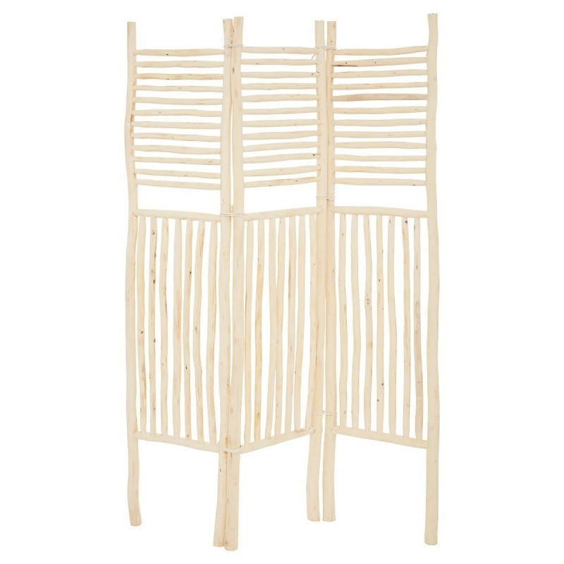 Paravent En Bois Zahir Naturel Clair Atmosphera 3 Paravent En Bois Zahir Naturel Clair Atmosphera
