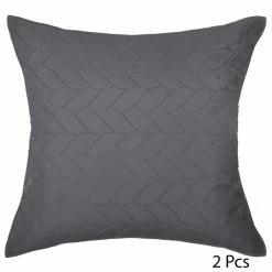 PARURE LIT 2 P. TRESSES DESSUS LIT 2 TAIES GRIS ATMOSPHERA -Ledepot-bailleul Soldes Magasin parure lit 2 p tresses dessus lit 2 taies gris atmosphera 2