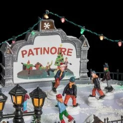 Patinoire De Noël Animée, Lumineuse Et Musicale -Ledepot-bailleul Soldes Magasin patinoire de noel animee lumineuse et musicale 3