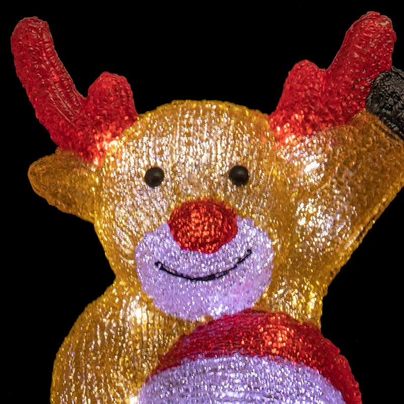 Père-Noël, Bonhomme De Neige Et Renne Lumineux 60 LED 4 Père-Noël, Bonhomme De Neige Et Renne Lumineux 60 LED – Image 2