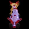 Père-Noël, Bonhomme De Neige Et Renne Lumineux 60 LED -Ledepot-bailleul Soldes Magasin pere noel bonhomme de neige et renne lumineux 60 led