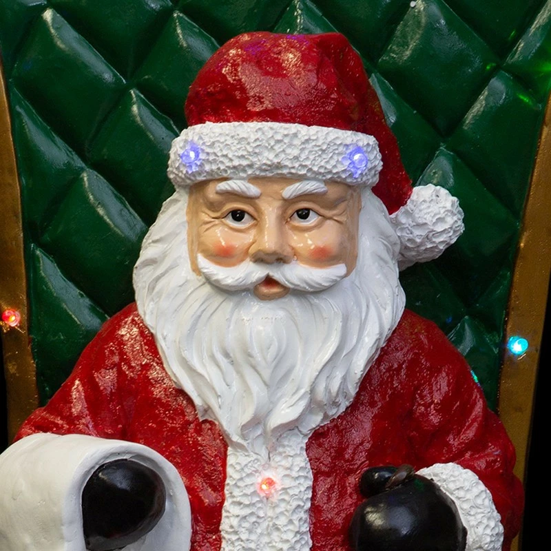 Père-Noël Sur Son Fauteuil 106 Cm Lumineux 4 Père-Noël Sur Son Fauteuil 106 Cm Lumineux – Image 2