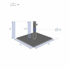 Pied De Parasol Plaque 20 Kg Anthracite Hespéride -Ledepot-bailleul Soldes Magasin pied de parasol plaque 20 kg anthracite hesperide 4