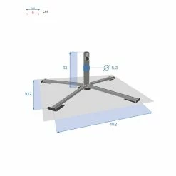 Pied De Parasol Pliant Grand Modèle Anthracite Hespéride -Ledepot-bailleul Soldes Magasin pied de parasol pliant grand modele anthracite hesperide 4
