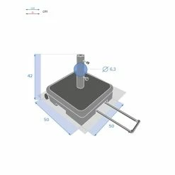 Pied De Parasol Valise à Roulettes Lostano 40kg Hespéride -Ledepot-bailleul Soldes Magasin pied de parasol valise roulettes lostano 40kg hesperide 5