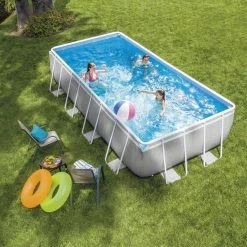 Piscine Tubulaire Prism Rectangulaire 4.88 X 2.44 X 1.07m Intex + Accessoires -Ledepot-bailleul Soldes Magasin piscine tubulaire prism rectangulaire 488 x 244 x 107m intex accessoires 2