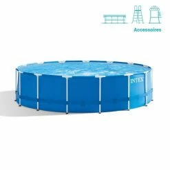 Piscine Tubulaire Ronde Intex 4,57 X 1,22 M Avec Accessoires Intex -Ledepot-bailleul Soldes Magasin piscine tubulaire ronde intex 457 x 122 m avec accessoires intex 2