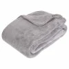 ATMOSPHERA Plaid Grand Modèle Microfibre 180x230 Cm Gris Clair -Ledepot-bailleul Soldes Magasin plaid microfibre gris clair