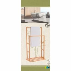 Porte Serviettes Bambou 2 Barres -Ledepot-bailleul Soldes Magasin porte serviettes bambou 2 barres 1 1