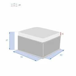 Pouf Extérieur Savinia Coloris Tahini Hespéride -Ledepot-bailleul Soldes Magasin pouf exterieur savinia coloris tahini hesperide 3