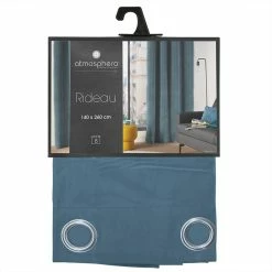 Rideau Bleu Lilou 140x260 Atmosphera -Ledepot-bailleul Soldes Magasin rideau bleu lilou 140x260 atmosphera 2