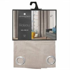 Rideau Taupe Lilou 140x260 Atmosphera -Ledepot-bailleul Soldes Magasin rideau taupe lilou 140x260 atmosphera 3