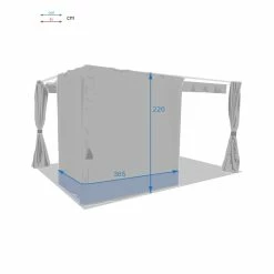 Rideaux Ardoises Pour Tonnelle Rectangulaire Palmeira Hespéride -Ledepot-bailleul Soldes Magasin rideaux ardoises pour tonnelle rectangulaire palmeira hesperide 3