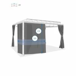 Rideaux Opaques Pour Tonnelle Belize 3,8x3m Hespéride 9 Rideaux Opaques Pour Tonnelle Belize 3,8x3m Hespéride -Ledepot-bailleul Soldes Magasin rideaux opaques pour tonnelle belize 38x3m hesperide 3