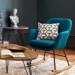 Rocking Chair Pera Bleu Canard Atmosphera -Ledepot-bailleul Soldes Magasin rocking chair pera bleu canard atmosphera 1