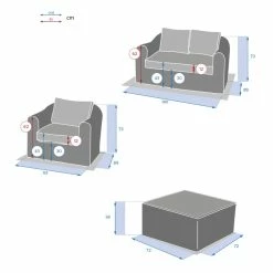 Salon 4 Places Moorea Terre Ombre Hespéride -Ledepot-bailleul Soldes Magasin salon 4 places moorea terre ombre hesperide 1 7