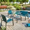 Salon De Jardin 4 Places Elyn Bleu Canard / Graphite Hespéride -Ledepot-bailleul Soldes Magasin salon de jardin 4 places elyn bleu canard graphite hesperide