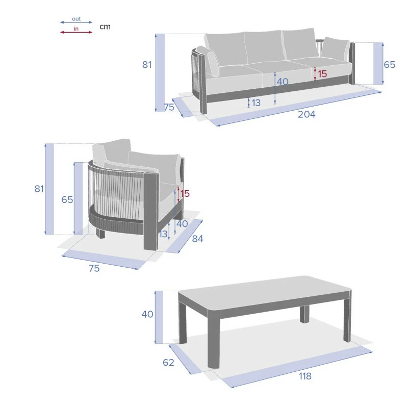Salon De Jardin 5p Paradize Hespéride 11 Salon De Jardin 5p Paradize Hespéride – Image 9
