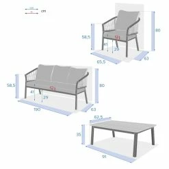Salon De Jardin Oriengo 5 Places Brique/blanc Hespéride -Ledepot-bailleul Soldes Magasin salon de jardin oriengo 5 places briqueblanc hesperide 3