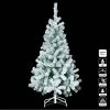 Sapin De Noël 150 Cm Vert Floqué Blanc -Ledepot-bailleul Soldes Magasin sapin de noel vert 150 cm floque blanc