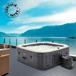 Spa Gonflable 4 Places Ardoise Carré Intex -Ledepot-bailleul Soldes Magasin spa gonflable 4 places ardoise carre intex 5