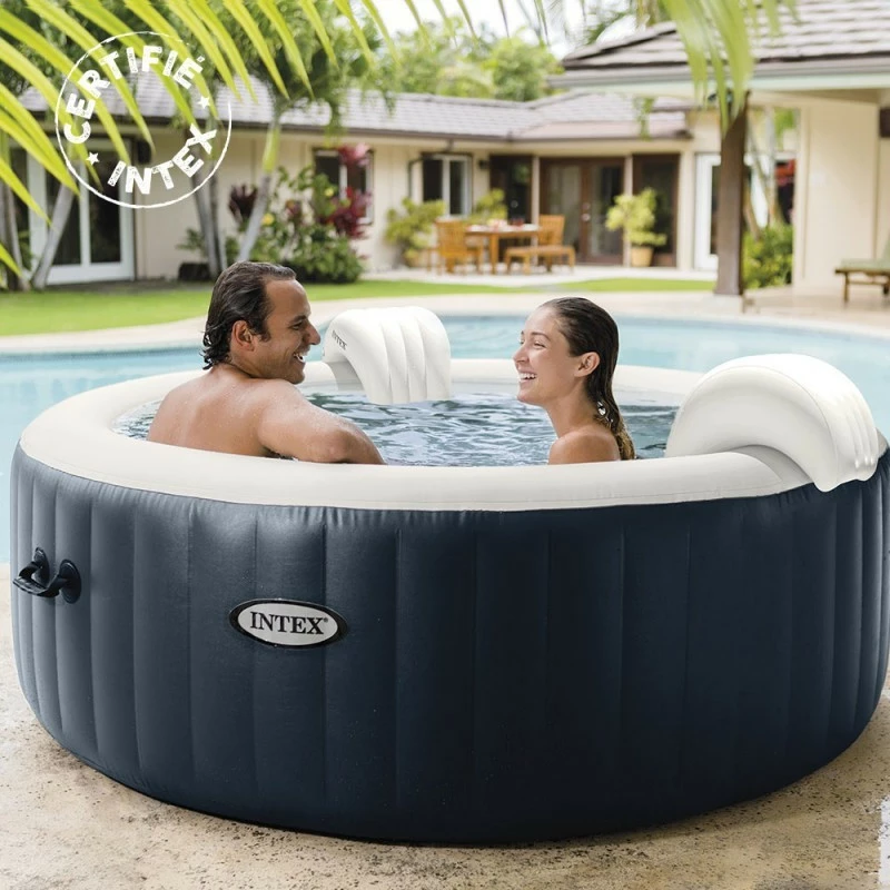 Spa Gonflable 4 Places Bulles Et Leds Blue Navy Intex 8 Spa Gonflable 4 Places Bulles Et Leds Blue Navy Intex – Image 6