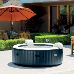 Spa Gonflable 6 Places Bulles Et Leds Blue Navy Intex