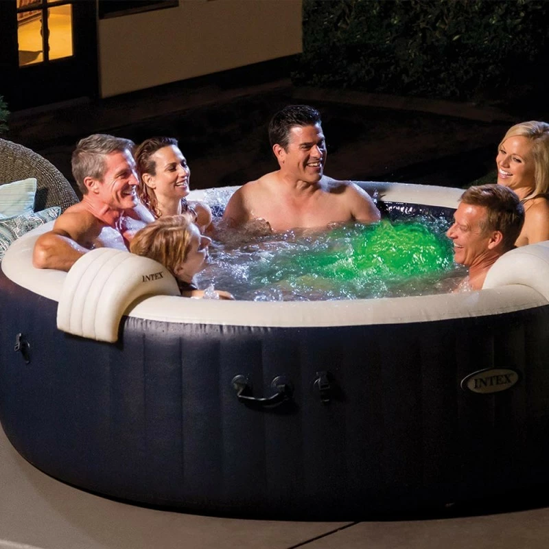 Spa Gonflable 6 Places Bulles Et Leds Blue Navy Intex 8 Spa Gonflable 6 Places Bulles Et Leds Blue Navy Intex – Image 6