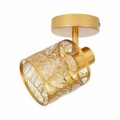 Spot Calathéa Métal Ajouré Doré Ostaria -Ledepot-bailleul Soldes Magasin spot calathea metal ajoure dore ostaria 3