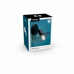 Spot Capeline En Métal Filaire Noir Ostaria -Ledepot-bailleul Soldes Magasin spot capeline en metal filaire noir ostaria 2