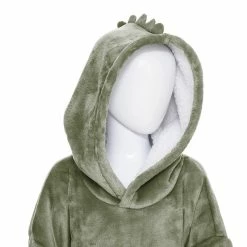 Sweat Plaid à Capuche Dino Vert Enfant Atmosphera -Ledepot-bailleul Soldes Magasin sweat plaid a capuche dino vert enfant atmosphera 1 1