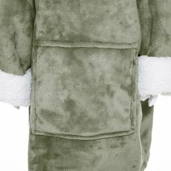 Sweat Plaid à Capuche Dino Vert Enfant Atmosphera -Ledepot-bailleul Soldes Magasin sweat plaid a capuche dino vert enfant atmosphera 1 2