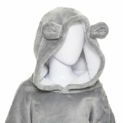 Sweat Plaid à Capuche Ours Gris Enfant Atmosphera -Ledepot-bailleul Soldes Magasin sweat plaid a capuche ours gris enfant atmosphera 2