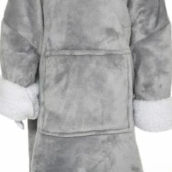 Sweat Plaid à Capuche Ours Gris Enfant Atmosphera -Ledepot-bailleul Soldes Magasin sweat plaid a capuche ours gris enfant atmosphera 3