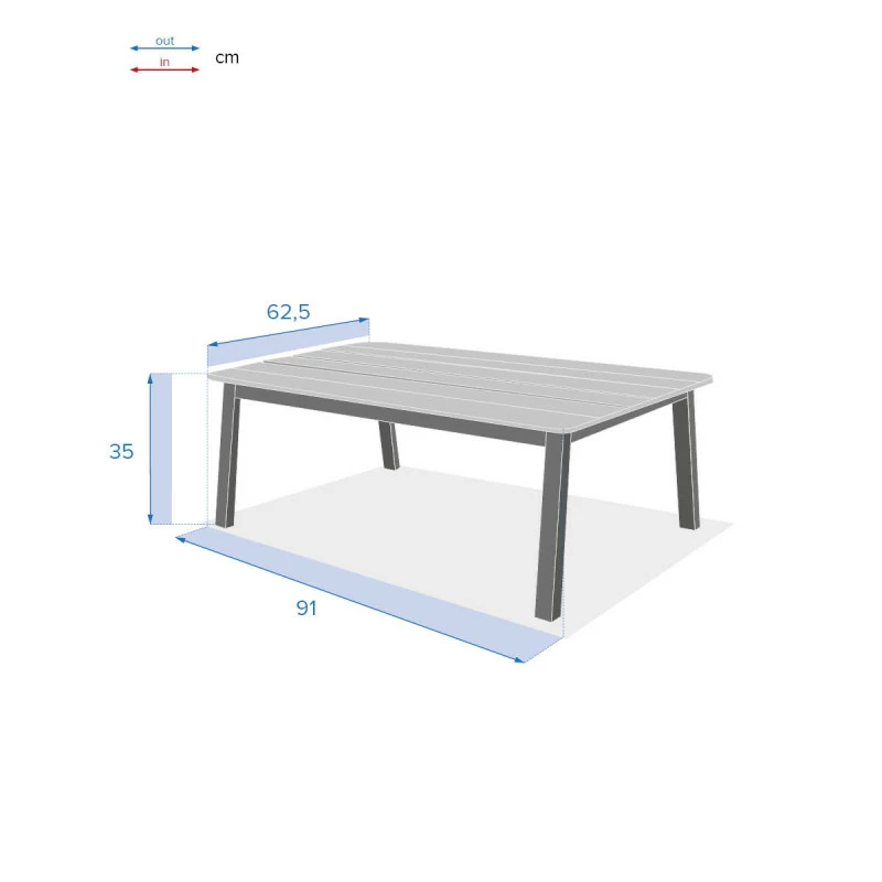 Table Basse Extérieure Oriengo Graphite Hespéride 6 Table Basse Extérieure Oriengo Graphite Hespéride – Image 4