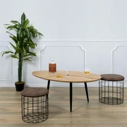 Table Basse Ovale Miller Pieds Métal -Ledepot-bailleul Soldes Magasin table basse ovale miller pieds metal 2