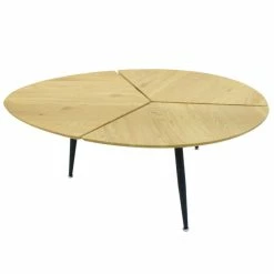 Table Basse Ovale Miller Pieds Métal -Ledepot-bailleul Soldes Magasin table basse ovale miller pieds metal 4