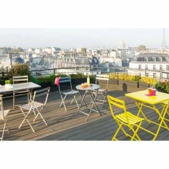 Table Ronde Pliante Greensboro 2p Graphite Hespéride -Ledepot-bailleul Soldes Magasin table de jardin ronde hesperide 60cm greensboro graphite 3