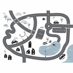 Table Enfant Bois Blanc Circuit Voitures Atmosphera -Ledepot-bailleul Soldes Magasin table enfant bois blanc decoree circuit voitures atmosphera 2