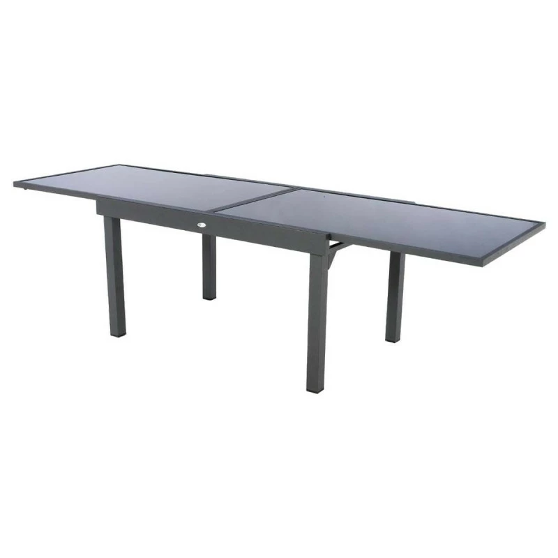 Table Rectangulaire Ext. Verre Piazza 10 P. Graphite Hespéride 3 Table Rectangulaire Ext. Verre Piazza 10 P. Graphite Hespéride