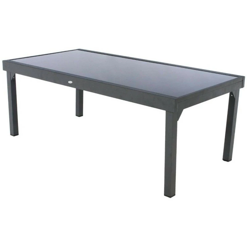 Table Rectangulaire Ext. Verre Piazza 12 P. Graphite Hespéride 5 Table Rectangulaire Ext. Verre Piazza 12 P. Graphite Hespéride – Image 3