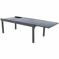 Table Rectangulaire Ext. Verre Piazza 12 P. Graphite Hespéride 11 Table Rectangulaire Ext. Verre Piazza 12 P. Graphite Hespéride -Ledepot-bailleul Soldes Magasin table piazza extensible 12 personnes hesperide anthracite graphite 3