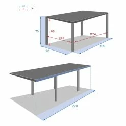 Table Rectangulaire Extensible Piazza 10 P. Graphite Hespéride 13 Table Rectangulaire Extensible Piazza 10 P. Graphite Hespéride -Ledepot-bailleul Soldes Magasin table rectangulaire extensible piazza 10 personnes graphite hesperide 5