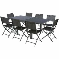Table Rectangulaire Extensible Piazza 8 P. Graphite Hespéride -Ledepot-bailleul Soldes Magasin table rectangulaire extensible piazza 8 personnes graphite hesperide 5