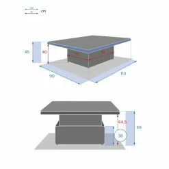 Table Relevable Moorea Terre Ombre Hespéride -Ledepot-bailleul Soldes Magasin table relevable moorea terre d ombre hesperide 5
