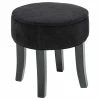 Tabouret En Velours Adriel Coloris Noir Atmosphera -Ledepot-bailleul Soldes Magasin tabouret adriel en velours coloris noir