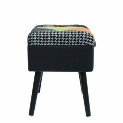 Tabouret Coffre Valise Patchwork Sur Pieds -Ledepot-bailleul Soldes Magasin tabouret coffre valise patchwork sur pieds 5