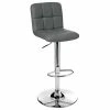 Tabouret De Bar Avec Dossier Gris Delek Atmosphera -Ledepot-bailleul Soldes Magasin tabouret de bar avec dossier gris delek lot de 2