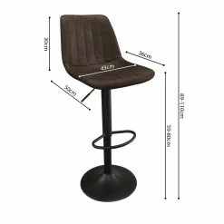 Tabouret De Bar Barcelona PU Brun Foncé -Ledepot-bailleul Soldes Magasin tabouret de bar barcelona pu brun fonce 3